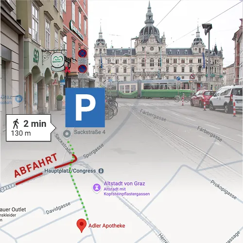 Hinweisbild zum Parken im Bereitschaftsdienst