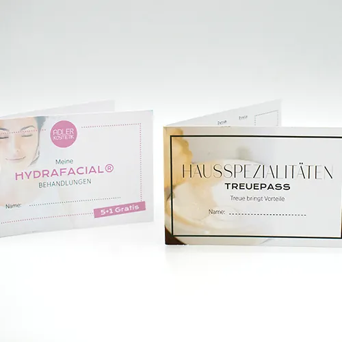 Treuepässe für Hydrafacial-Behandlungen und Hausspezialitäten